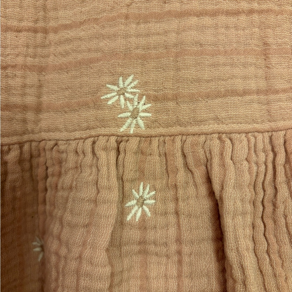 Madewell Pink Embroidered Cotton Gauze Blouse - Picture 3 of 5